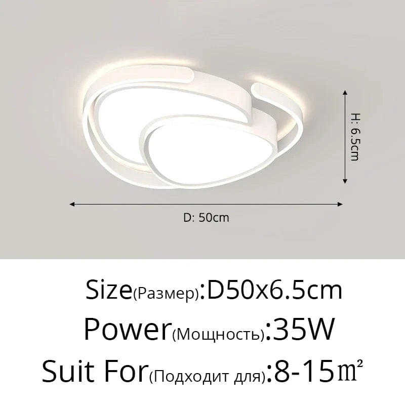 Lampe LED encastrée ronde pour une maison moderne nordique | Marco Lucetti B Blanc D50x6cm 35W / Luminosité variable