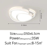 Lampe LED encastrée ronde pour une maison moderne nordique | Marco Lucetti B Blanc D50x6cm 35W / Luminosité variable