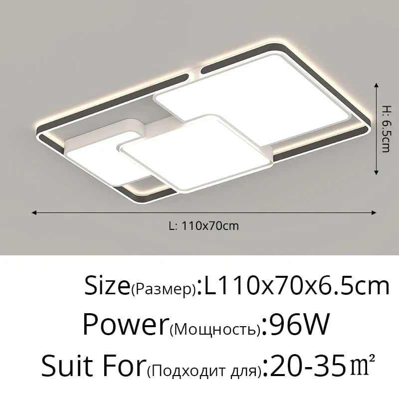 Lampe LED encastrée ronde pour une maison moderne nordique | Marco Lucetti C Noir L110x70cm / Luminosité variable