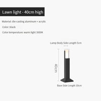 Lampe LED extérieure imperméable en aluminium - Design moderne | Marco Lucetti Modèle au sol 40cm