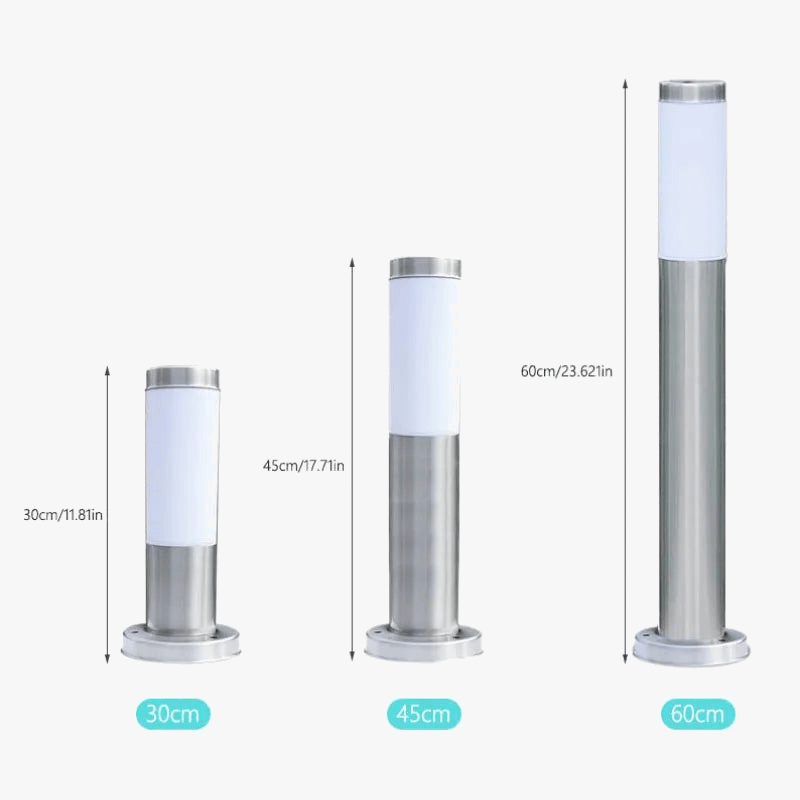 Lampe LED extérieure moderne en acier inoxydable - Luxe Illuminé | Marco Lucetti