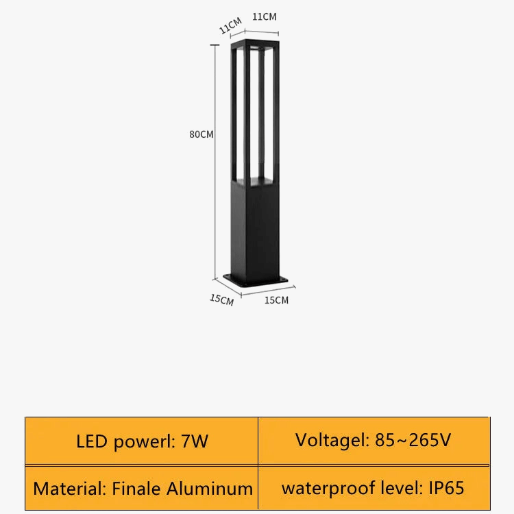 Lampe LED Imperméable Moderne pour Extérieur - Jardin, Cour, Villa | Marco Lucetti