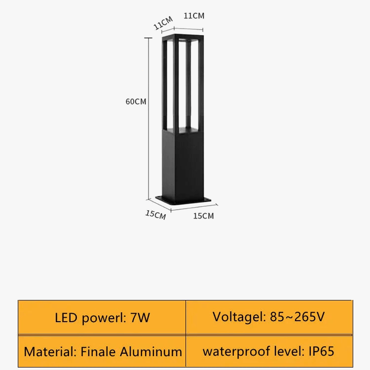Lampe LED Imperméable Moderne pour Extérieur - Jardin, Cour, Villa | Marco Lucetti
