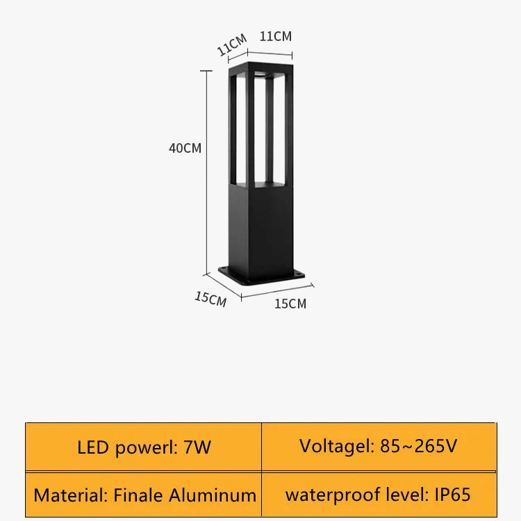 Lampe LED Imperméable Moderne pour Extérieur - Jardin, Cour, Villa | Marco Lucetti