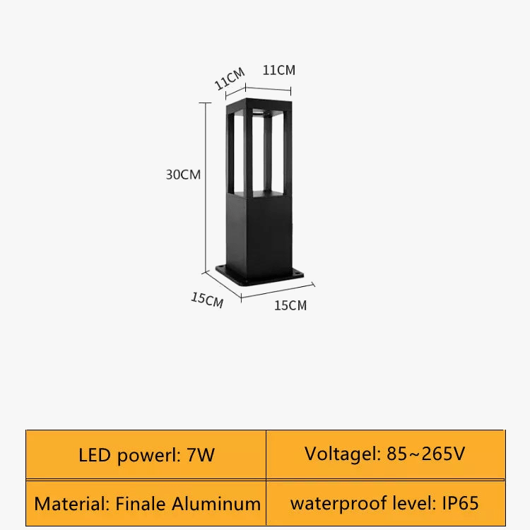 Lampe LED Imperméable Moderne pour Extérieur - Jardin, Cour, Villa | Marco Lucetti
