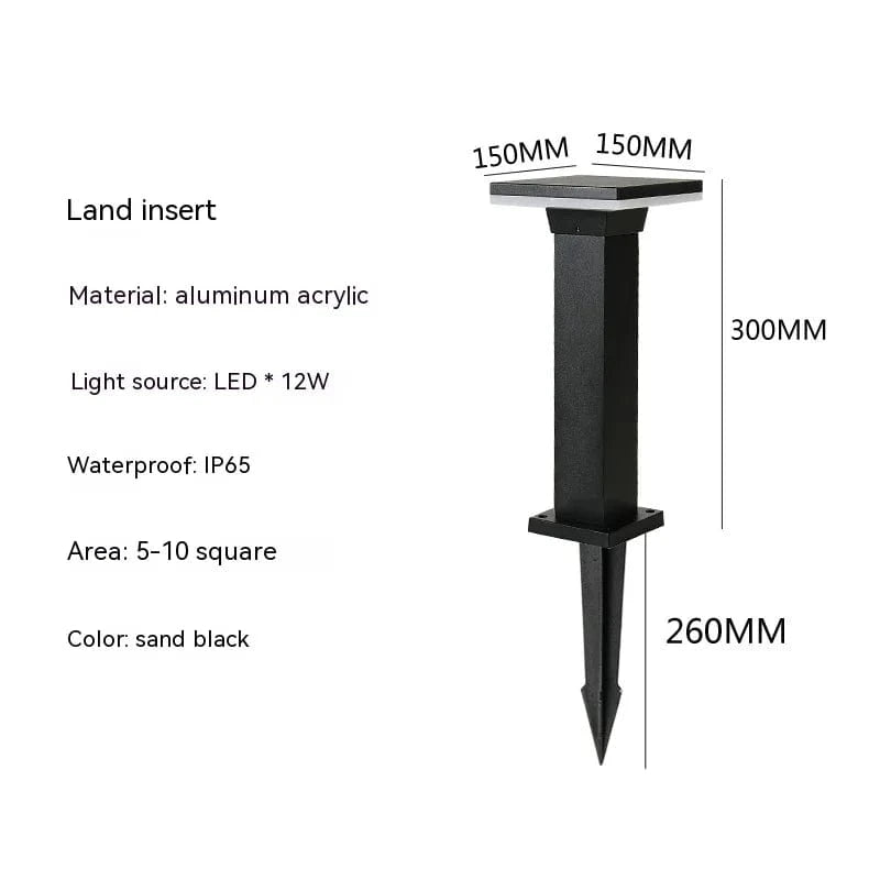 Lampe LED Jardin Glow | Marco Lucetti Lumière blanche / Insert carré de 30CM