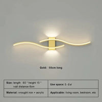 Lampe LED Longue Bande pour Éclairage Décoratif intérieur | Marco Lucetti Or 60cm / Blanc chaud-Pas de RC