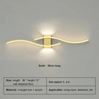 Lampe LED Longue Bande pour Éclairage Décoratif intérieur | Marco Lucetti Or 80cm / Blanc chaud-Pas de RC