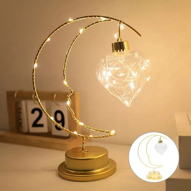 Lampe LED "Lune et Étoiles" pour Enfants | Marco Lucetti Lumière chaude / Amour
