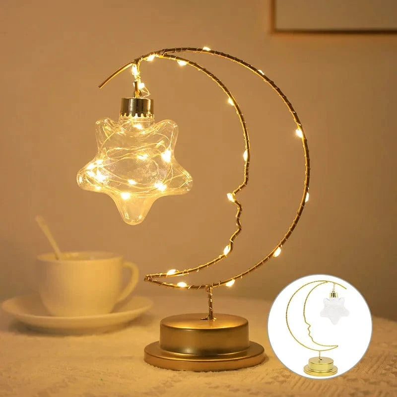 Lampe LED "Lune et Étoiles" pour Enfants | Marco Lucetti Lumière chaude / Étoile