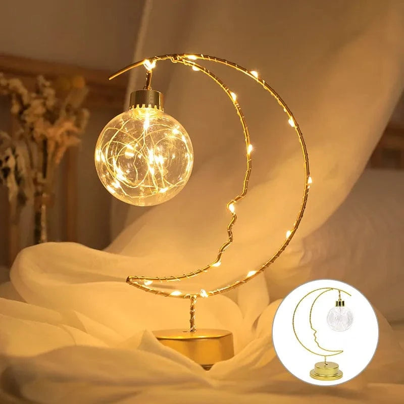 Lampe LED "Lune et Étoiles" pour Enfants | Marco Lucetti Lumière chaude / Rond