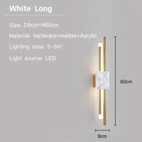 Lampe LED Marbre Moderne | Marco Lucetti Blanc long / Blanc chaud
