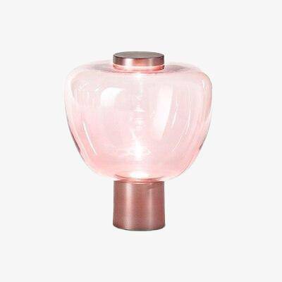 Lampe LED Minimaliste en Verre Déformé | Marco Lucetti Rose gold