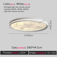 Lampe LED moderne minimaliste avec spectre complet pour la protection des yeux | Marco Lucetti Blanc 60cm / Intensité variable avec télécommande