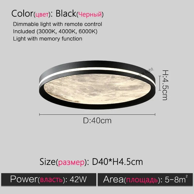 Lampe LED moderne minimaliste avec spectre complet pour la protection des yeux | Marco Lucetti Noir 40cm / Intensité variable avec télécommande