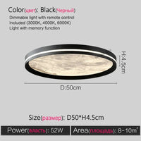 Lampe LED moderne minimaliste avec spectre complet pour la protection des yeux | Marco Lucetti Noir 50cm / Intensité variable avec télécommande