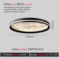 Lampe LED moderne minimaliste avec spectre complet pour la protection des yeux | Marco Lucetti Noir 60cm / Intensité variable avec télécommande