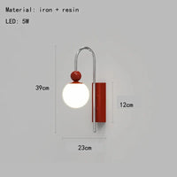 Lampe LED murale design en métal avec gradation variable. | Marco Lucetti Rouge / 3 modifiables
