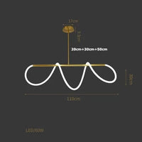 Lampe LED Music Note Postmoderne | Marco Lucetti 110 cm