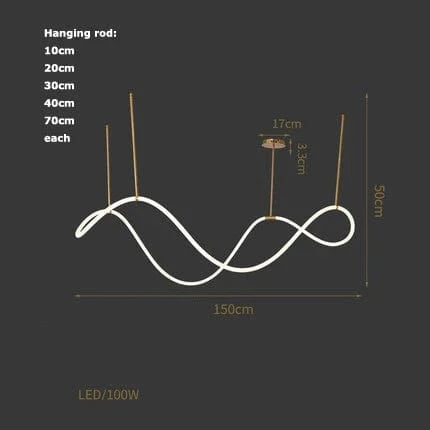 Lampe LED Music Note Postmoderne | Marco Lucetti 150 cm 1