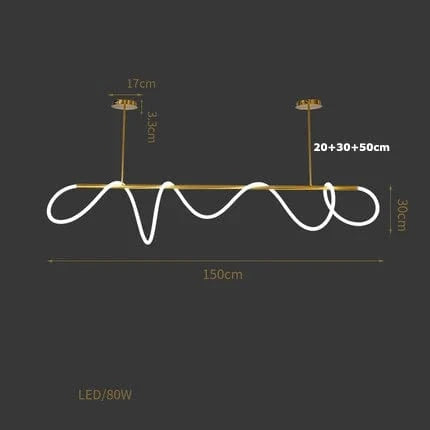 Lampe LED Music Note Postmoderne | Marco Lucetti 150 cm