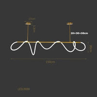 Lampe LED Music Note Postmoderne | Marco Lucetti 150 cm