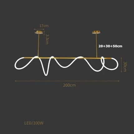 Lampe LED Music Note Postmoderne | Marco Lucetti 200 cm