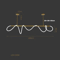 Lampe LED Music Note Postmoderne | Marco Lucetti 200 cm