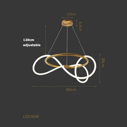 Lampe LED Music Note Postmoderne | Marco Lucetti Diamètre60cm