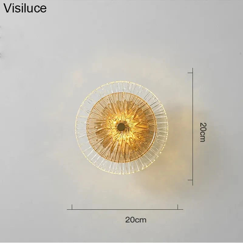 Lampe LED Nordica - Ronde en Verre, Design Moderne | Marco Lucetti Applique simple / Blanc chaud (2700-3500K) | 0-5W