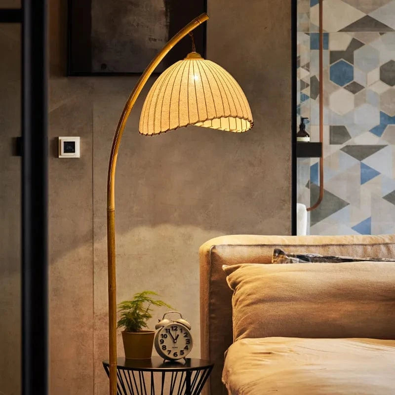 Lampe LED nordique en bambou et métal pour salon et intérieur - Collection Wabi Sabi | Marco Lucetti