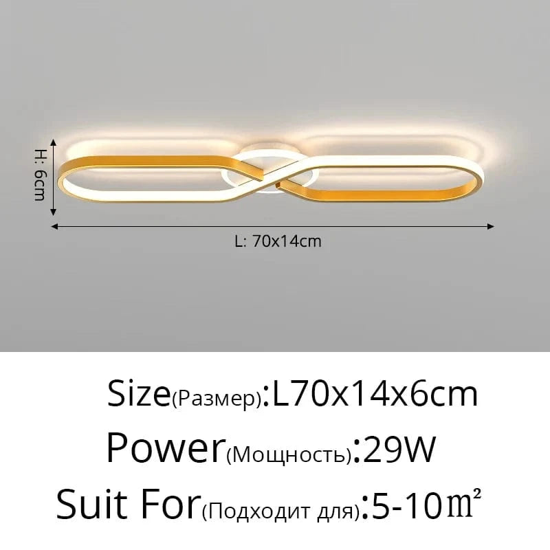 Lampe LED nordique minimaliste pour une ambiance moderne et élégante | Marco Lucetti Style D L70x14cm 29W / Cold White 6000k