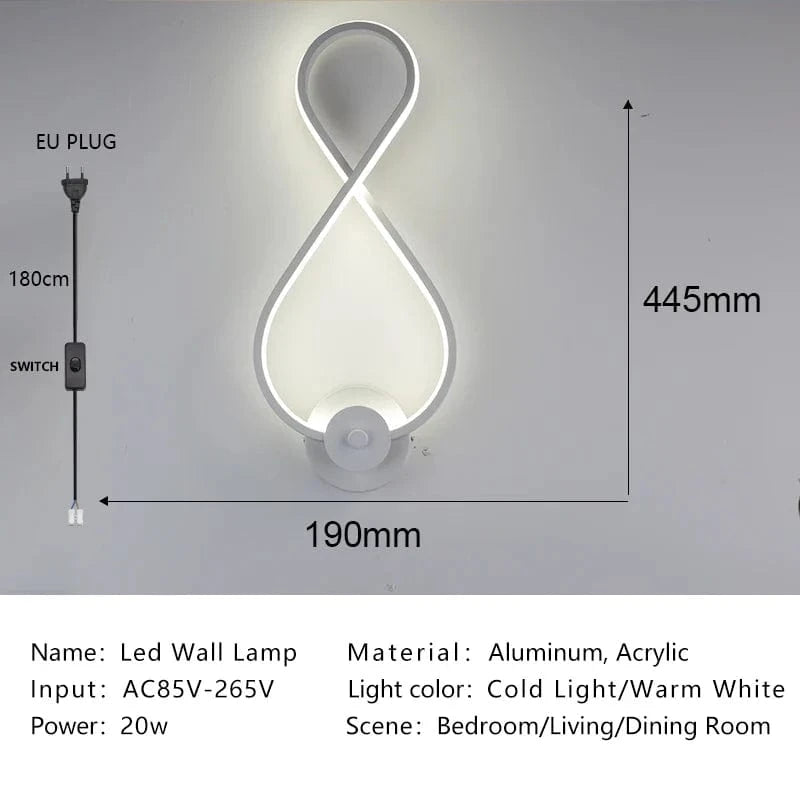 Lampe LED Nordique Moderne pour Décor d'Intérieur | Marco Lucetti 004 Blanc / Blanc chaud (2700-3500K)
