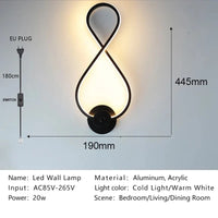 Lampe LED Nordique Moderne pour Décor d'Intérieur | Marco Lucetti 004 Noir / Blanc chaud (2700-3500K)