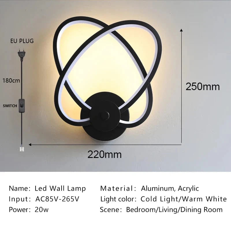 Lampe LED Nordique Moderne pour Décor d'Intérieur | Marco Lucetti 5107 Noir / Blanc chaud (2700-3500K)