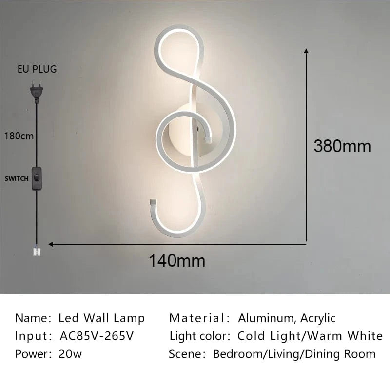 Lampe LED Nordique Moderne pour Décor d'Intérieur | Marco Lucetti 5109 Blanc / Blanc chaud (2700-3500K)