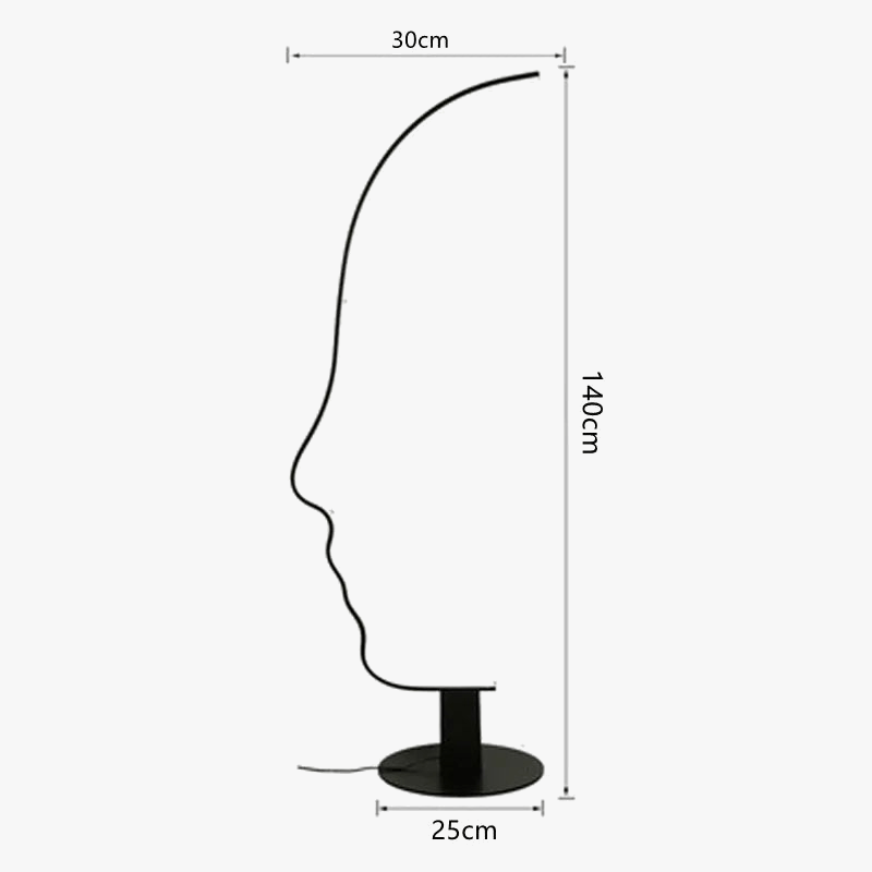 Lampe LED nordique pour la maison : visage humain de style scandinave | Marco Lucetti