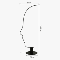 Lampe LED nordique pour la maison : visage humain de style scandinave | Marco Lucetti