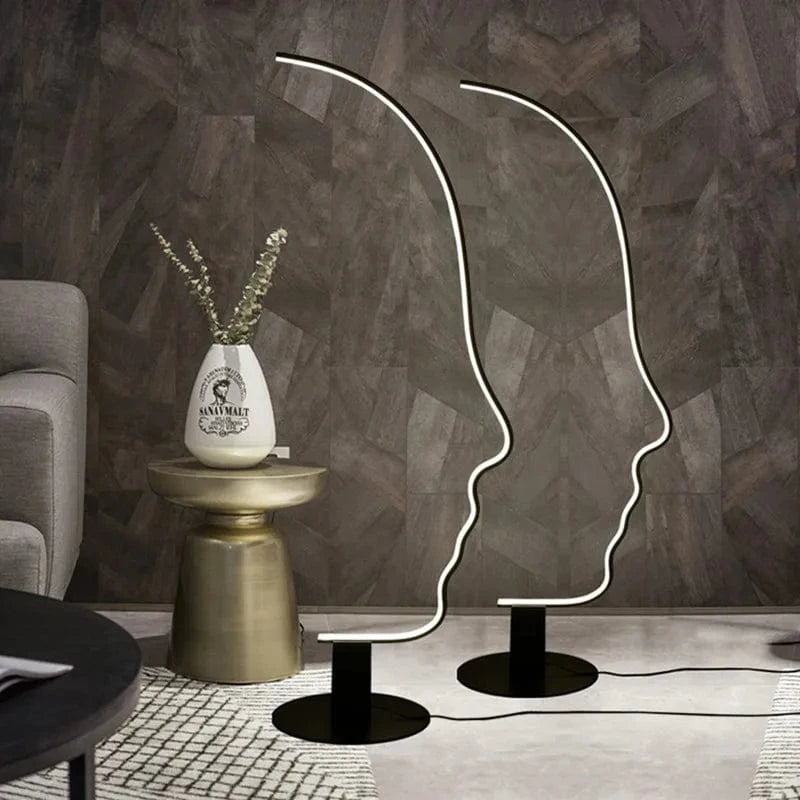 Lampe LED nordique pour la maison : visage humain de style scandinave | Marco Lucetti