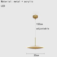 Lampe LED ronde Art Déco en métal avec fil réglable  & rapide | Marco Lucetti Style A-30 cm / Lumière blanche