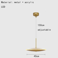 Lampe LED ronde Art Déco en métal avec fil réglable  & rapide | Marco Lucetti Style A-40 cm / Lumière blanche
