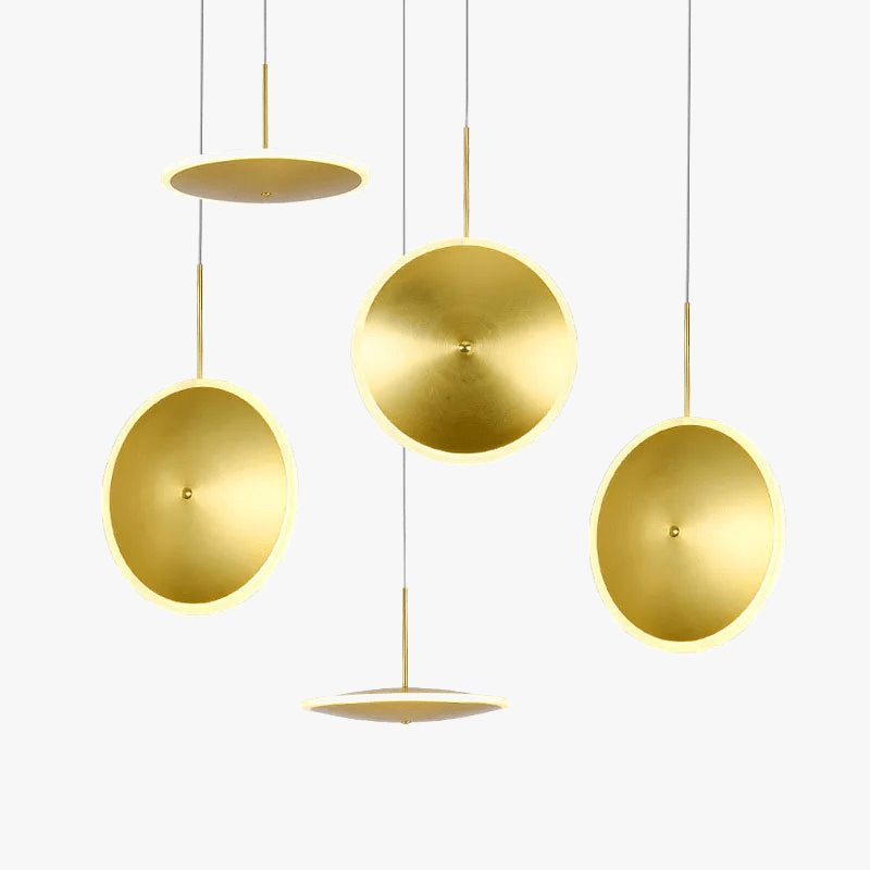 Lampe LED ronde en métal style art déco avec fil ajustable  | Marco Lucetti
