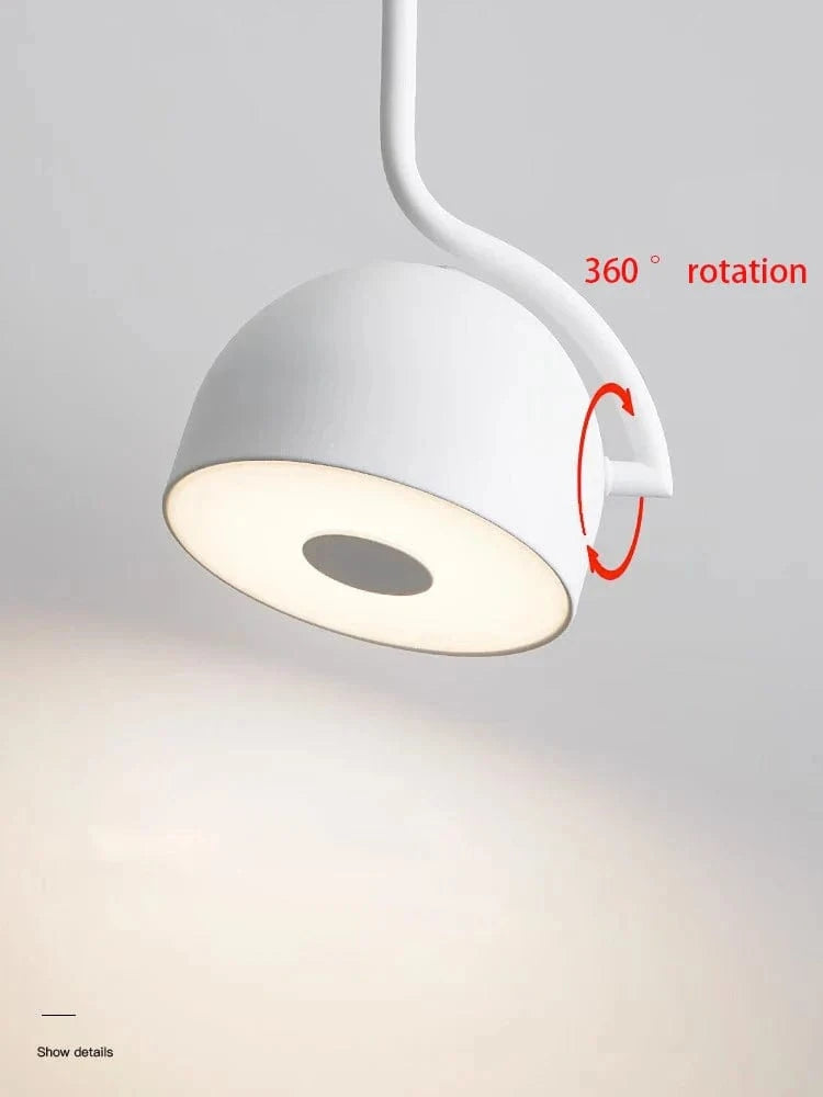Lampe LED rotative tête unique : design minimaliste moderne | Marco Lucetti