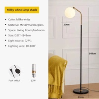 Lampe LED sur pied en verre au design nordique contemporain | Marco Lucetti