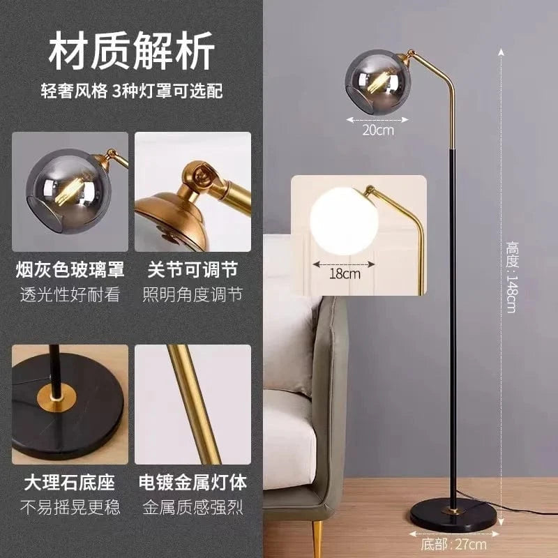 Lampe LED sur pied en verre au design nordique contemporain | Marco Lucetti