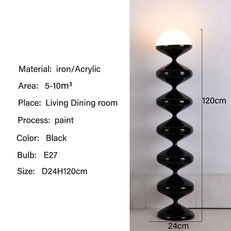 Lampe LED sur Pied pour Déco Intérieure | Marco Lucetti Noir / Lumière chaude