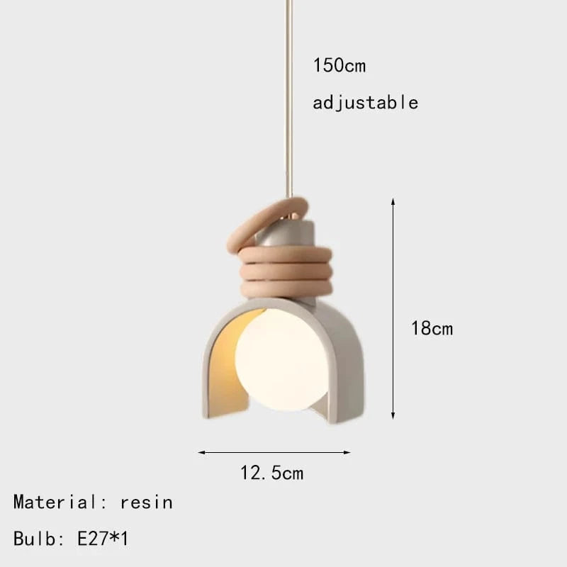 Lampe LED Suspendue Créative en Résine avec Cordon Réglable pour Intérieur - Éclairage Élégant | Marco Lucetti Blanc / Blanc froid