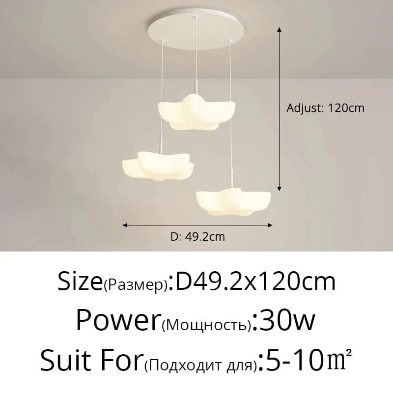 Lampe LED Suspendue Décorative pour Table de Bar Intérieur - Éclairage Élégant | Marco Lucetti Ae étoile Ronde 3têtes / 3 couleurs sans télécommande