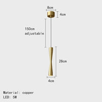 Lampe LED Suspendue Design Moderne avec Cordon Cuivre Réglable | Marco Lucetti Or / 3 modifiables