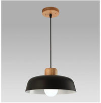 Suspension Luminaire LED Nordik Bois Abat-jour Aluminium - Déco Chic
